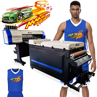 DTF Printer for T-shirt Custom Pet Film Desktop Heat Transfer Glue Powder Shaking Printing Machine CMYK+White