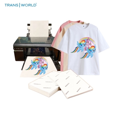 Apparel Transworld Ready To Ship A4 Light Apparel Inkjet Transfer Paper Screen Printing Hot Skin Light Transfer Paper For Inkjet